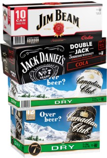 Jim+Beam+%26amp%3B+Cola+4.8%25+10+x+330mL+Cans%2C+Jack+Daniel%26rsquo%3Bs+Double+Jack+6.9%25+10+x+250mL+Cans