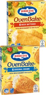 Birds-Eye-Oven-Bake-Fish-Fillets-425g on sale