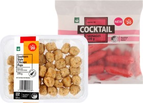 Woolworths+Cocktail+500g%2C+Frankfurters+500g+or+Southern+Style+Chicken+Pops+270g