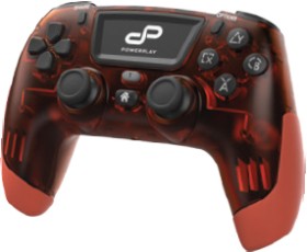 PowerPlay+Translucent+Wireless+Controller+for+PS4+-+Translucent+Red