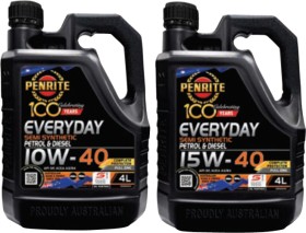 Penrite-EVERYDAY-SEMI-SYNTHETIC-10W-40-OR-15W-40-4L-ENGINE-OILS on sale