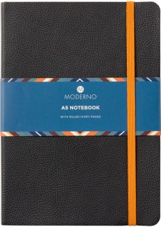 Moderno+A5+Black+Notebook
