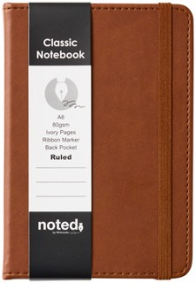 Noted+Classic+Dark+Tan+A6+Notebook