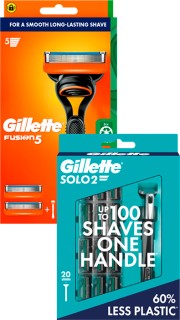 Gillette+Fusion+5+Razor+%2B+2+Blades+or+Solo+2+Razor+%2B+20+Blades