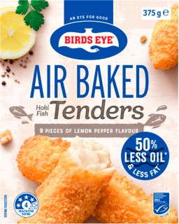 NEW-Birds-Eye-Air-Baked-Tenders-Lemon-Pepper-375g on sale