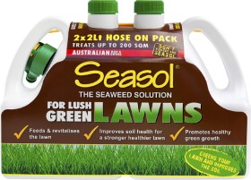 Seasol-2L-Hose-On-For-Lush-Green-Lawns-Lawn-Fertiliser-Pack-of-2 on sale