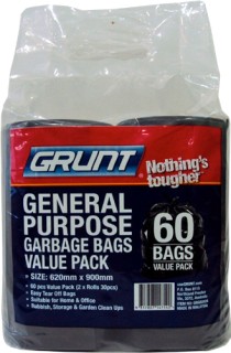Grunt+56L+General+Purpose+Rubbish+Bags+Pack+of+60