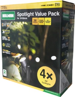 Holman+12W+LED+Spotlight+Value+Pack+Pack+of+4