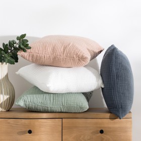 Cove-Mira-100-Cotton-Muslin-45x45cm-Cushion on sale