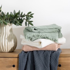 Cove-Mira-100-Cotton-Muslin-127x152cm-Throw on sale