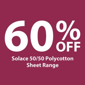 60-off-Solace-5050-Polycotton-Sheet-Range on sale