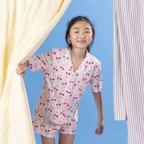 bbb-Sleep-Kids-Cherry-Heart-Cotton-Jersey-Pjs-Set-Scrunchie on sale