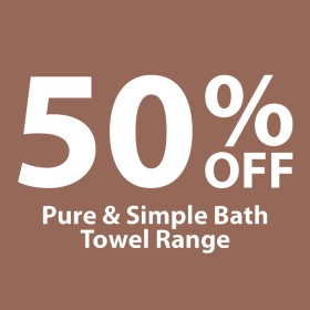 50-off-Pure-Simple-Bath-Towel-Range on sale