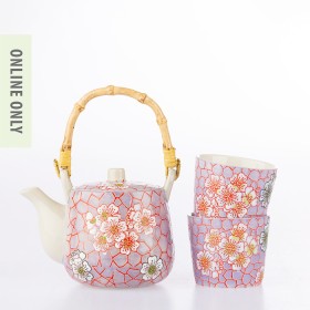 Gracious+Living+Delilah+Teapot+%2B+2+Mugs+Lavender