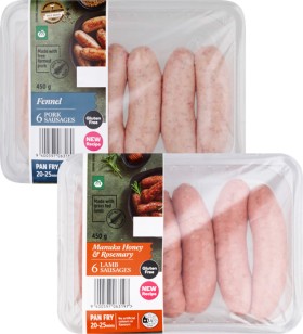 Woolworths+Lamb+%26amp%3B+Rosemary%2C+Pork+%26amp%3B+Fennel+or+Angus+Beef+Sausages+6+Pack