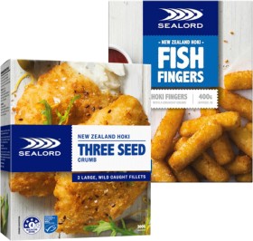 Sealord+Premium+Hoki+Fillets+280-+300g+or+Fish+Fingers+400g
