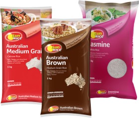 SunRice+Medium+Grain%2C+Jasmine+or+Brown+Rice+5kg