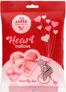 Ma+Baker+Marshmallows+Heart+Mallows+Bag+100g