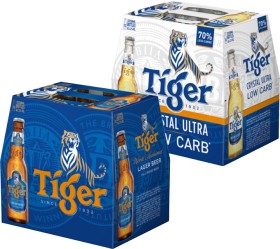 Tiger+Lager+or+Tiger+Crystal+Ultra+Low+Carb+Beer+Bottles+12+Pack