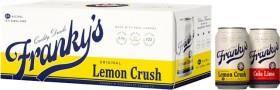 NEW+Franky%26rsquo%3Bs+Lemon+Crush+or+Cola+Lime+6%25+10+x+330mL+Cans