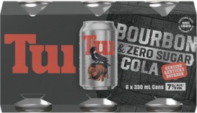 Tui+Bourbon+%26amp%3B+Cola+Zero+Sugar+7%25+6+x+330mL+Cans