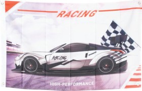 NEW+JDM+White+Car+Flag