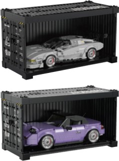 NEW+Building+Bricks+Container+Timeless+Sports+Car+%2F+Purple+Convertible