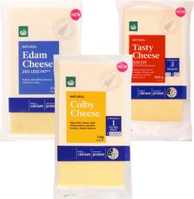 Woolworths-Mild-Colby-or-Edam-1kg-or-Tasty-800g-Cheese-Block on sale