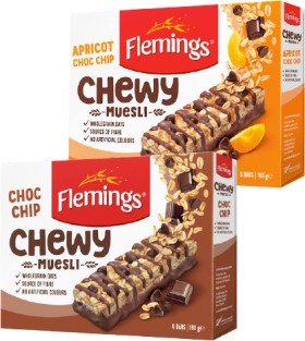 Flemings-Chewy-Muesli-Bar-165-180g on sale