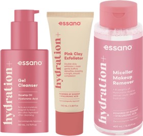 Essano-Hydration-Gel-Cleanser-140ml-Exfoliator-100ml-or-Micellar-Water-400ml on sale