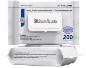 NEW-Henry-Schein-Alcohol-Free-Wipe-Class-IIb-Instrument-Grade-Flat-Pack-200pk on sale