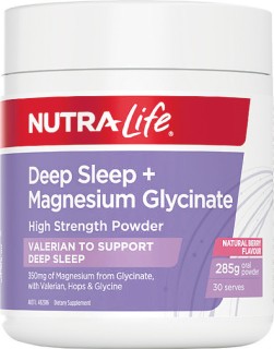 NEW+Nutra-Life+Deep+Sleep%2BMg+Glycinate+Powder+285g