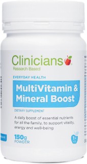 Clinicians+Multivit.+%26amp%3B+Min+Boost+Pwd+150g