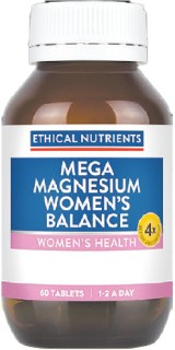 NEW-Ethical-Nutrients-Mega-Magnesium-Womens-Balance-60-Tablets on sale