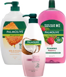 Palmolive-Body-Wash-1L-Foaming-Hand-Wash-Refill-1L-Shampoo-or-Conditioner-700ml on sale