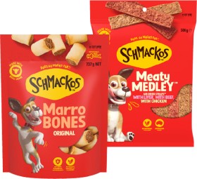 Schmackos-Marrowbones-737g-or-Strapz-500g on sale