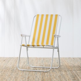 Outsidings+Yellow+Stripe+Beach+Chair