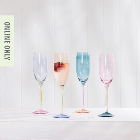 Marlo+Flute+Glass+Set+of+4