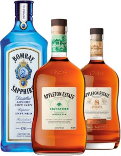 Bombay-Sapphire-Gin-Appleton-Estate-Signature-Blend-Rum-1L-or-Appleton-Estate-8yo-Reserve-Rum-700mL on sale