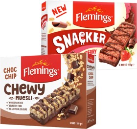 Flemings+Chewy+Muesli+Bars+165-180g+or+Snacker+Bar+162g