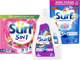 Surf+Laundry+Liquid+2L%2C+Laundry+Powder+3kg+or+Laundry+Capsules+30s