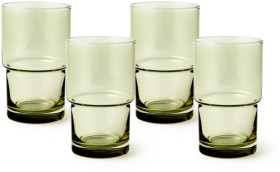 Stevens-Villa-Stackable-Glass-Set-of-4-385ml-Green on sale