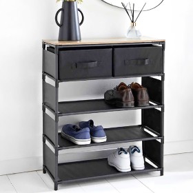 Michigan+3+Tier+Shoe+Rack+with+2+Drawer