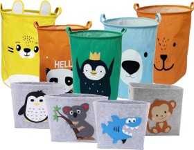 Kids+Storage+Tub+with+Handles+35cm+or+Felt+Box+with+Animal+Applique+30cm