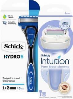 Schick+Intuition+or+Hydro+5+Razor+%2B+2+Blades
