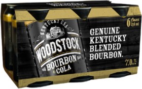 Woodstock-Cola-or-Zero-Sugar-7-6-x-330mL-Cans on sale