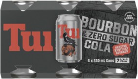 Tui+Bourbon+%26amp%3B+Cola+Zero+Sugar+7%25+6+x+330mL+Cans