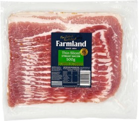 Farmland+Streaky+Bacon+Thin+Sliced+500g