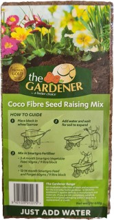 Coco+Fibre+Seed+Raising+Mix+Block+650g+9L