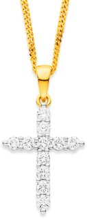 10ct-Alora-Lab-Grown-Diamond-Cross-Pendant on sale